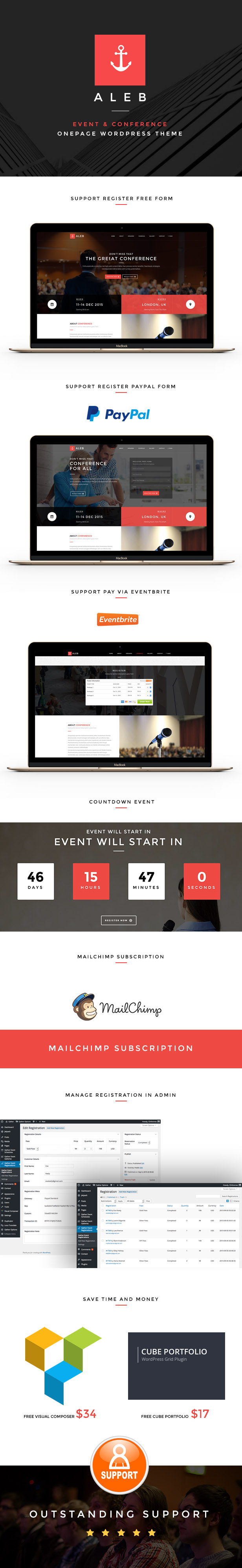Event Landing page WordPress Theme