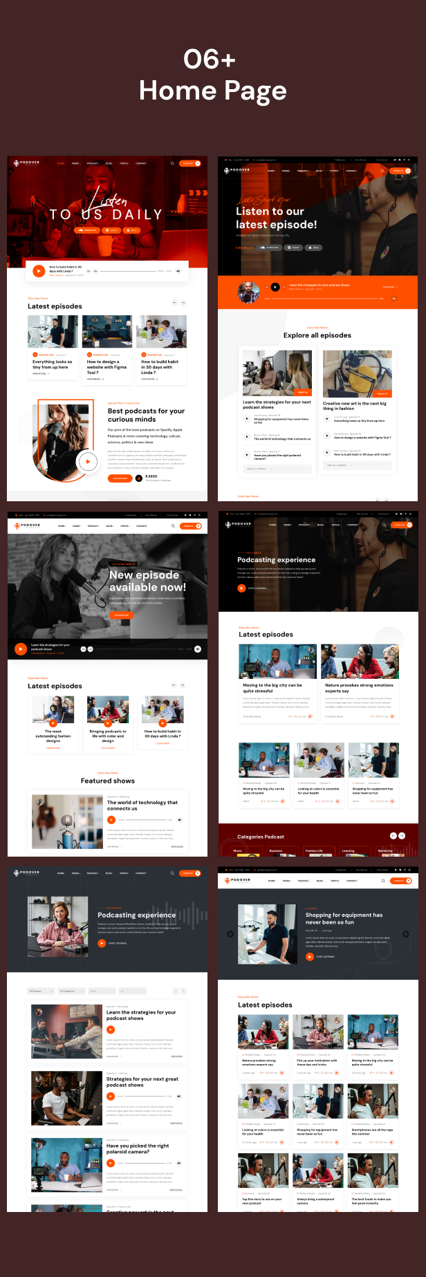Podover - Podcast Wordpress Theme