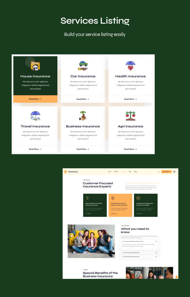 Surancy - Insurance Agency WordPress Theme