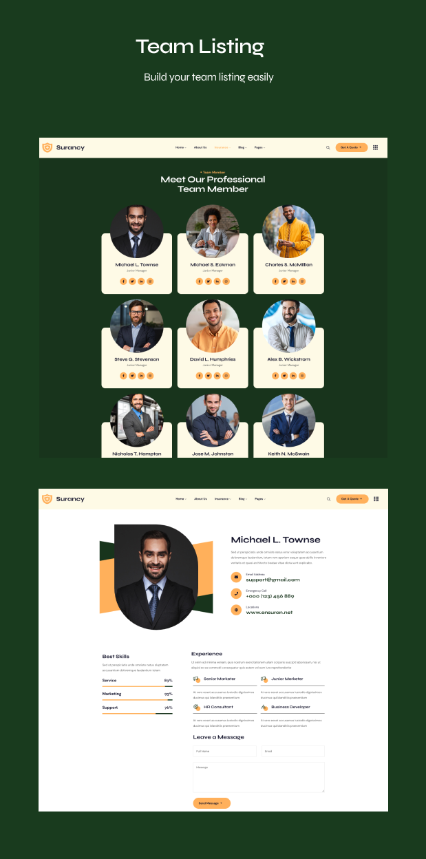 Surancy - Insurance Agency WordPress Theme