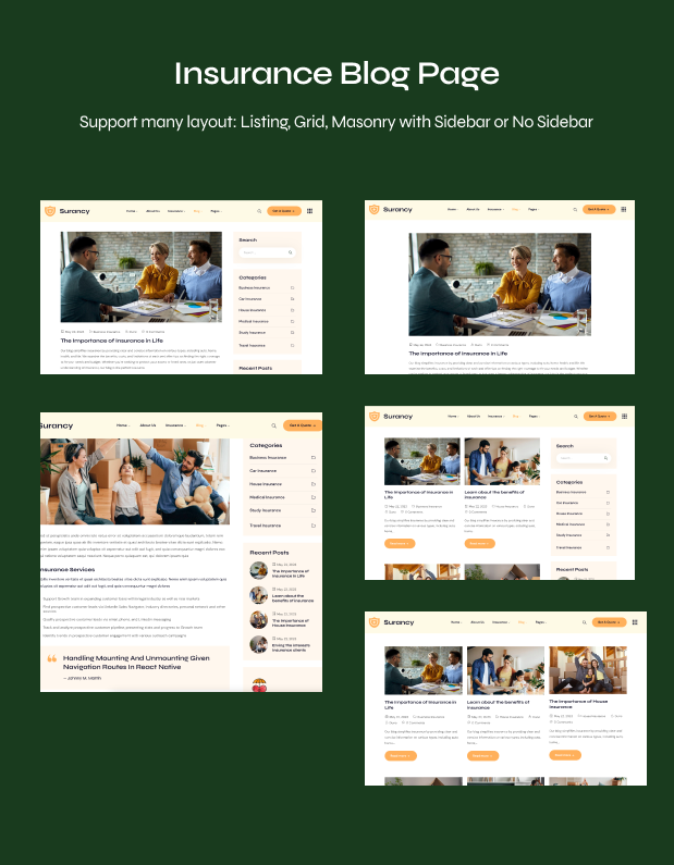 Surancy - Insurance Agency WordPress Theme