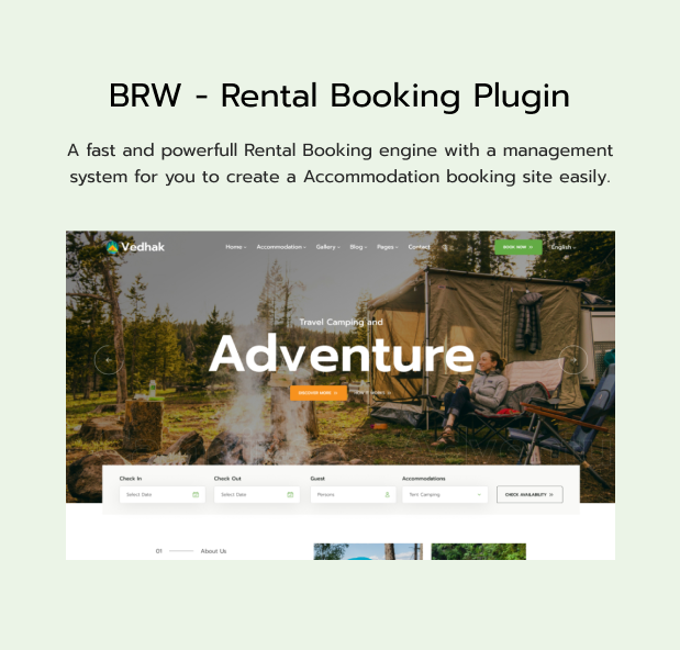 Vedhak - Camping and Adventure WordPress Theme