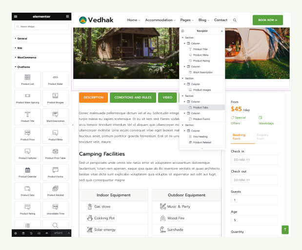 Vedhak - Camping and Adventure WordPress Theme