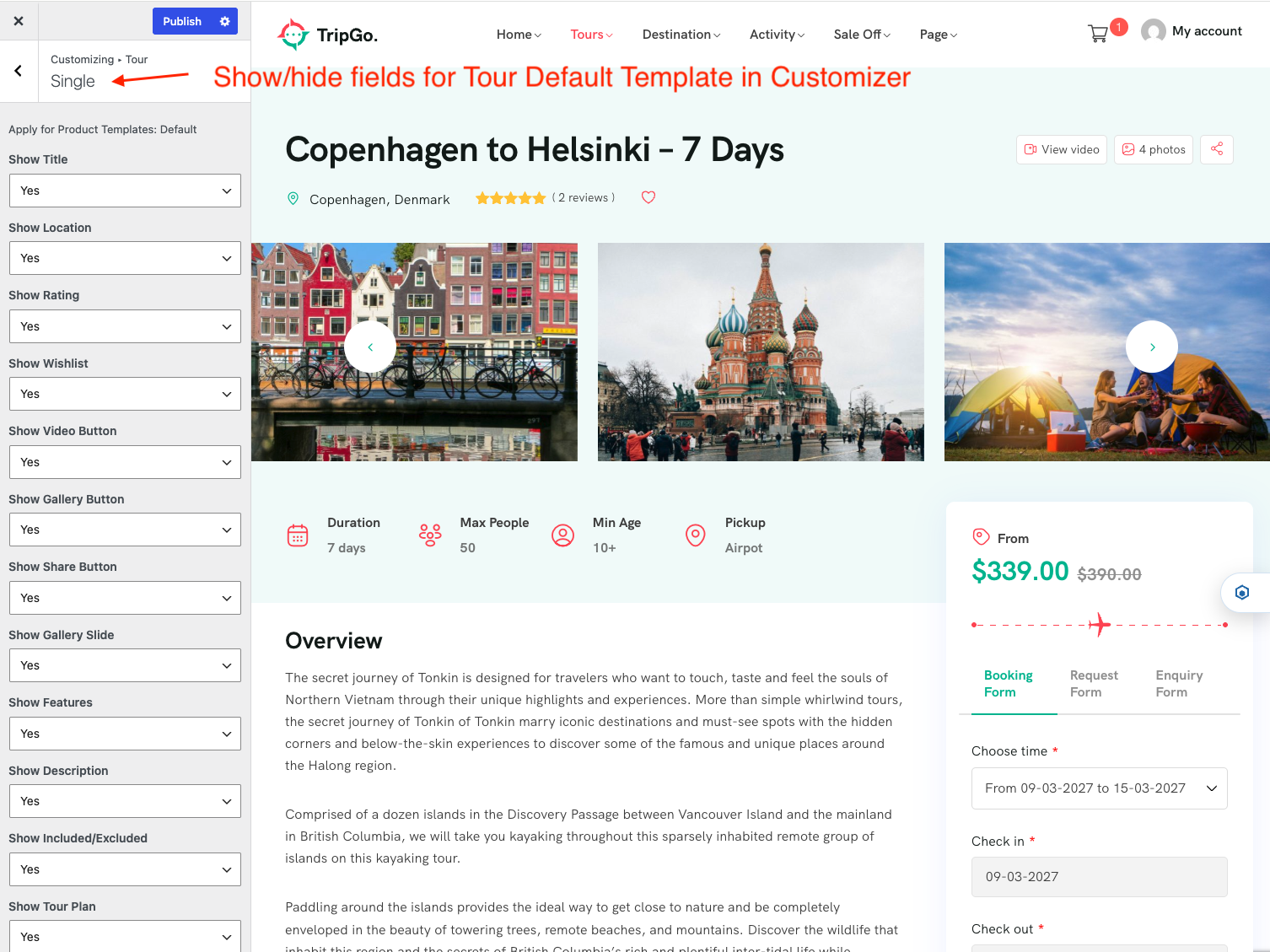 Default template setup step 4