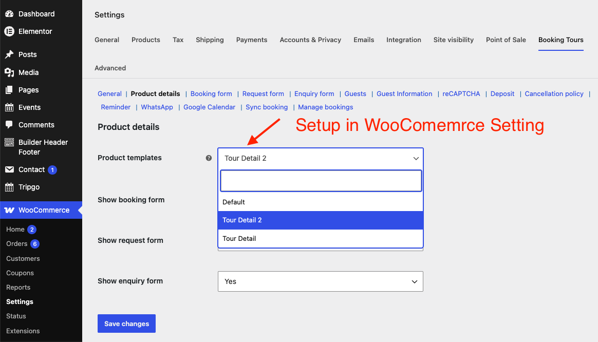 Elementor template setup step 3
