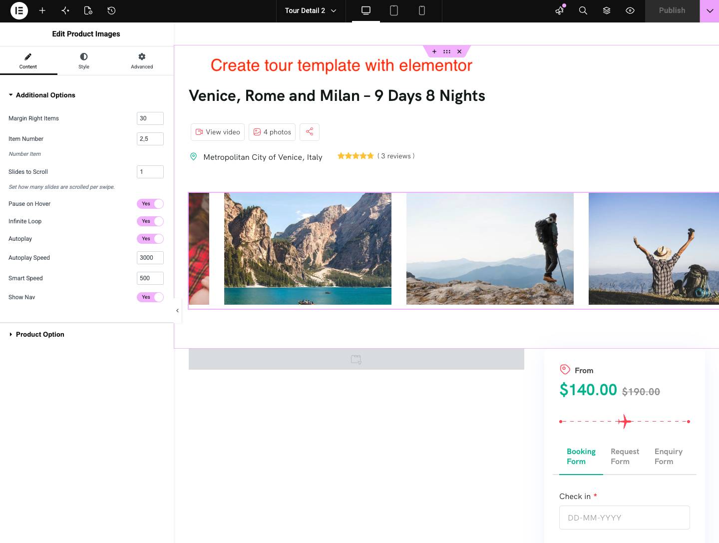 Elementor template setup step 5