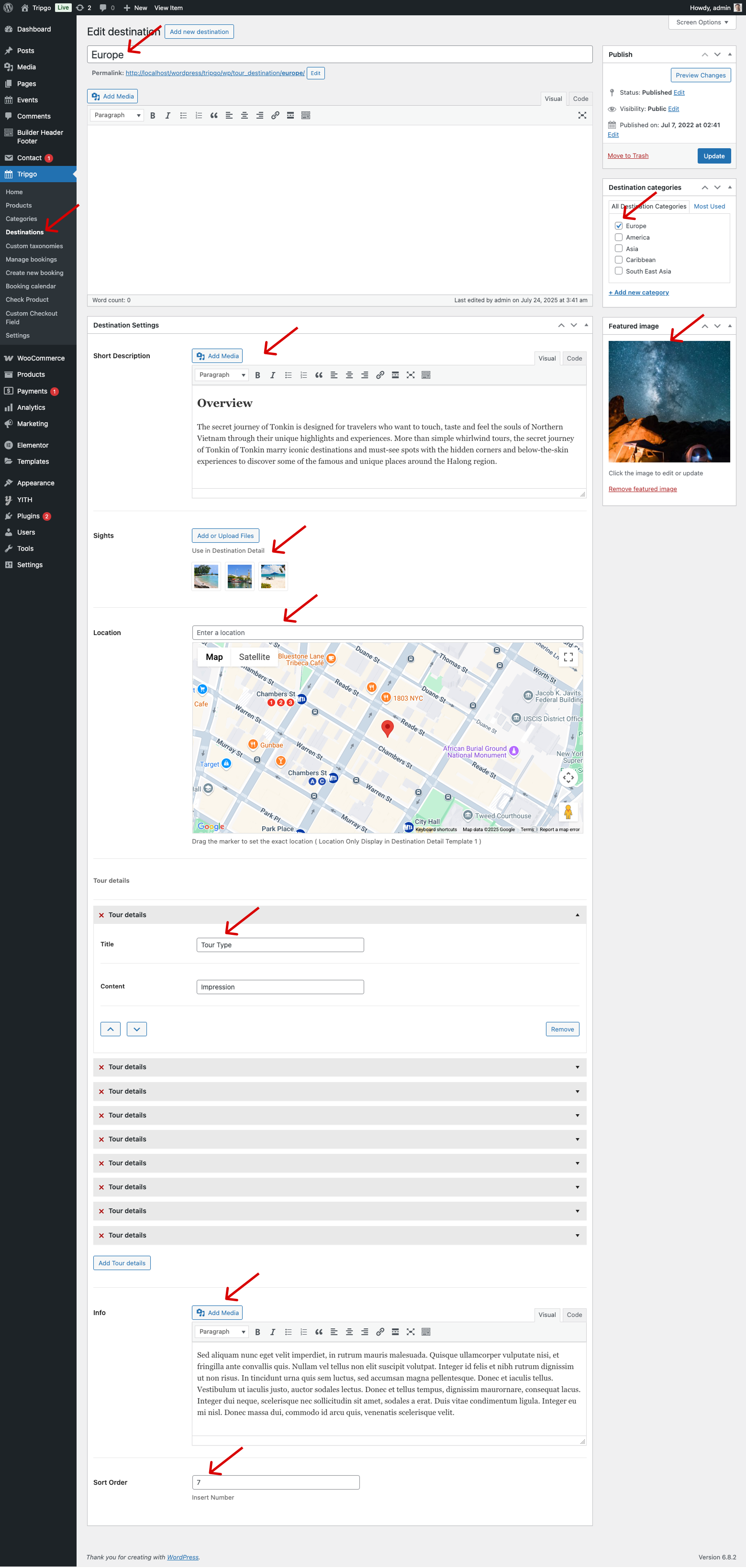 Create destination