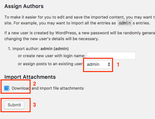 Manual import step