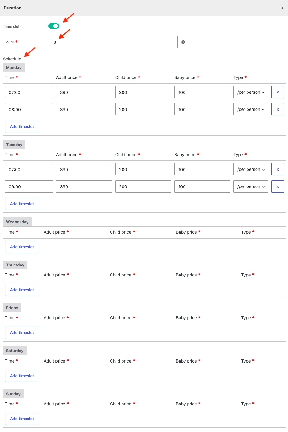 Hours + Schedule